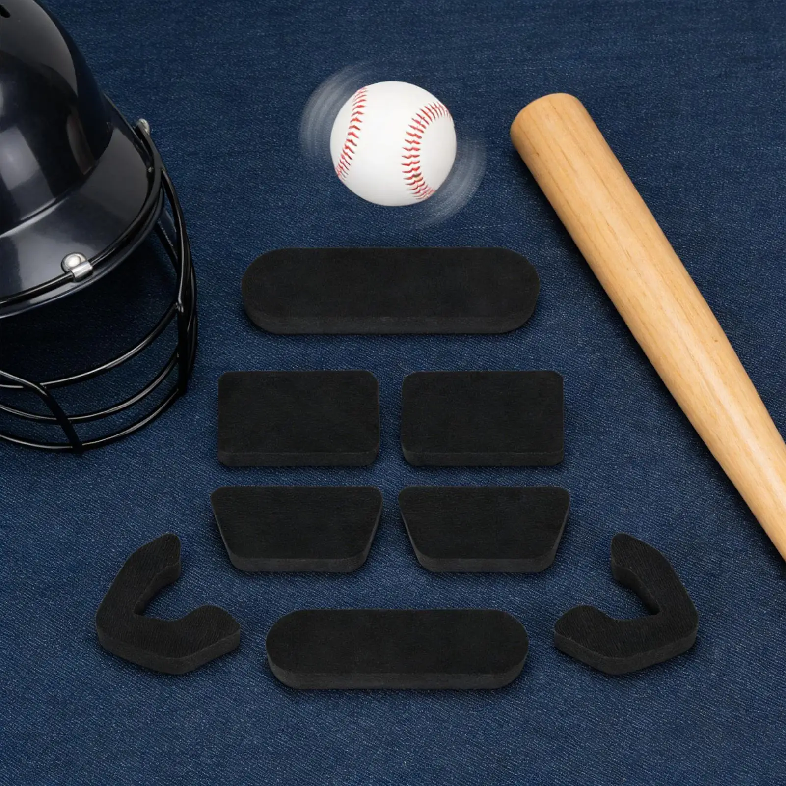 

Helmet Padding Inserts 2cm Soft Thickened Foam Pads Batting Helmets Padding Kit For Baseball Catchers Batting Softball Outdoor