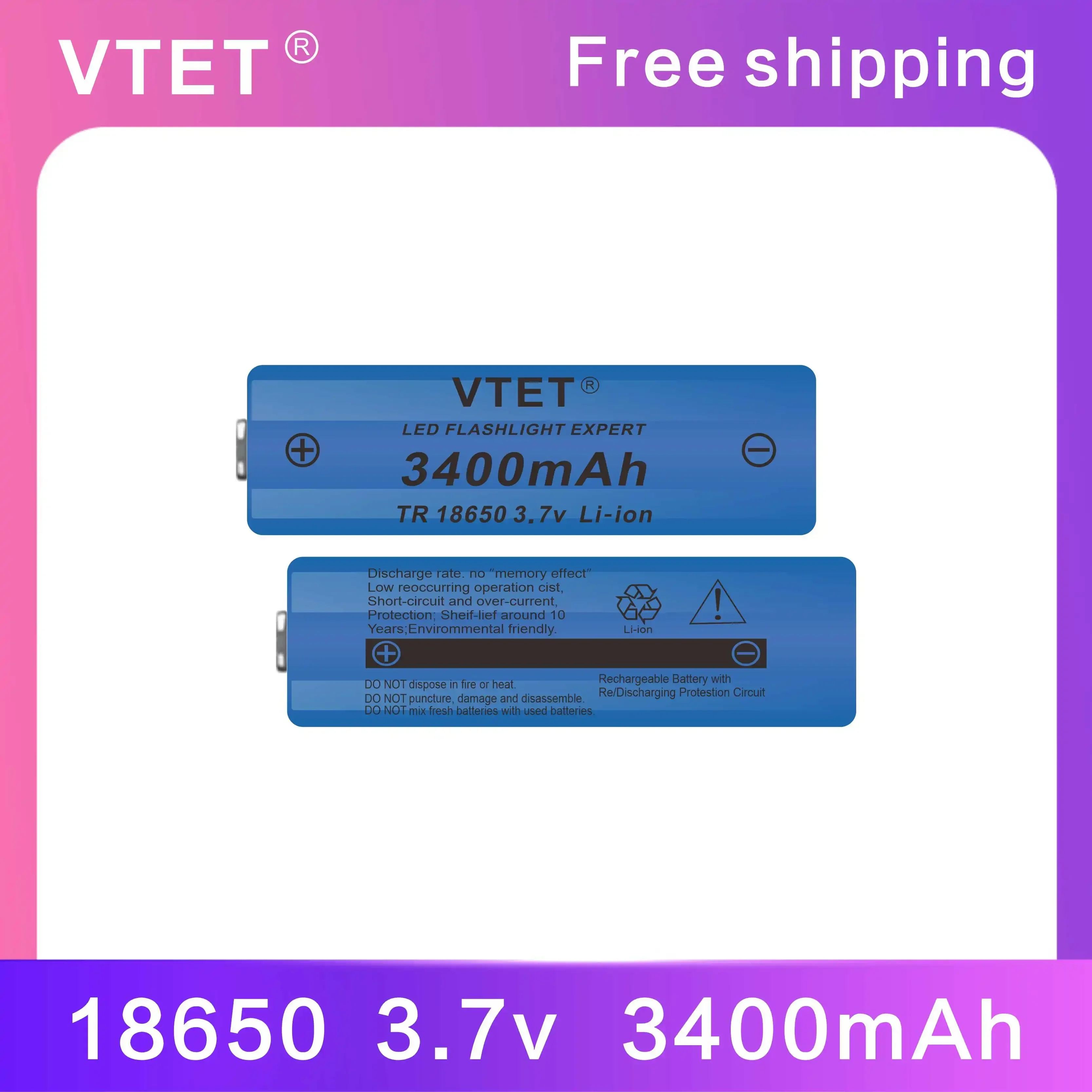2024 3.7V 3400mAh akumulator litowo-jonowy do latarki Led DIY zrรณb zabawki bateria wentylatora wysokiej jakoลci bateria wielokrotnego uลผytku 18650