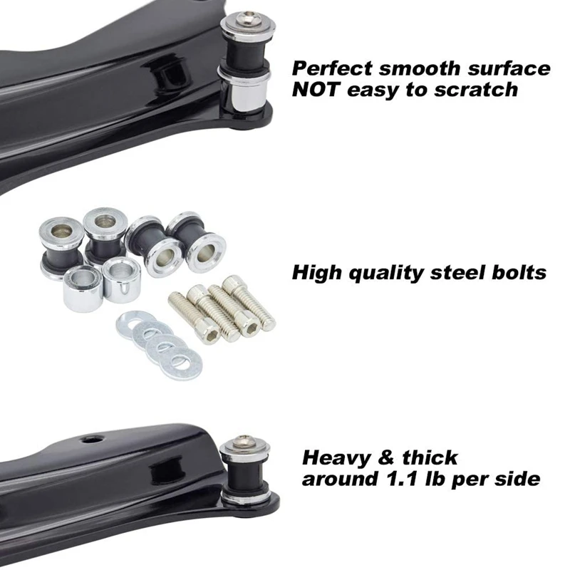 Black 4 Point Docking Hardware Kit For Road King Street Glide Road Glide FLHR FLHX FLHXS FLHXSE FLTRX FLTRXS 2014-2019