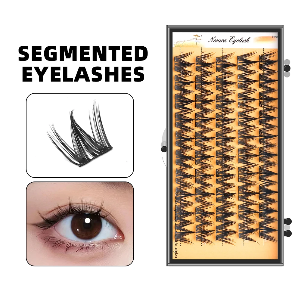 Grafting World High Volume Dog Series Dense False Eyelashes Natural Extend Manga Realistic Segmented Lazy Three-Part Set
