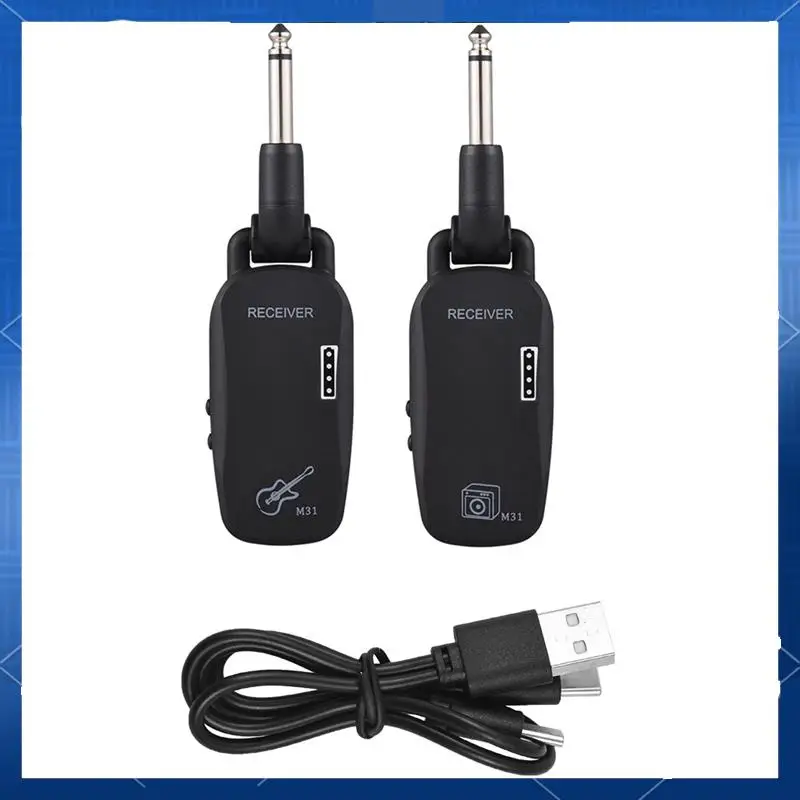 2.4G Wireless Guitar Bass Transmitter Receiver System Rechargeable Portable Audio TX And RX For Electric Guitar Bass Easy To Use