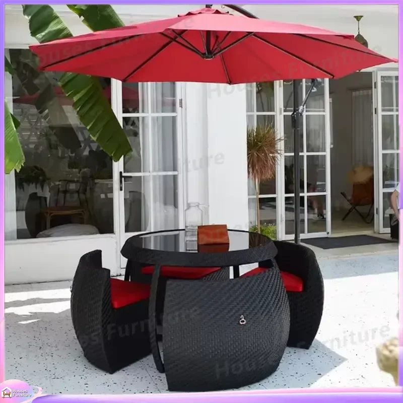 Outdoor Rattan Shoe Cabinet Waterproof Aluminum Frame Wood Storage Bench Entryway Organizer Furniture for Patio Terrace