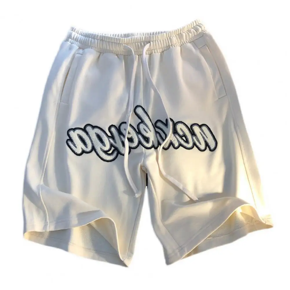 Herren Shorts Herren elastische Taille Kordel zug Shorts mit Taschen für Laufsport breite Bein Street Style Shorts Sommer für Männer