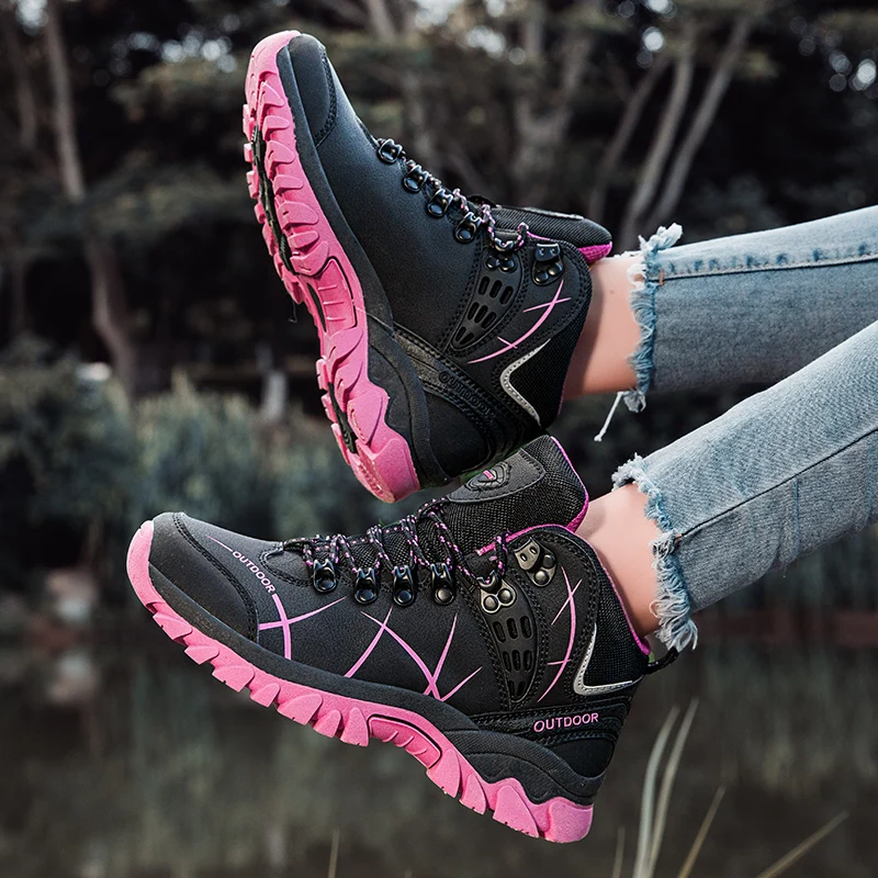 الشتاء عالية الجودة أحذية المشي لمسافات طويلة الرجال النساء في الهواء الطلق أحذية رياضية دافئة أحذية الثلوج عدم الانزلاق حذاء ارتحال خفيفة الوزن أحذية مشي غير رسمية #5