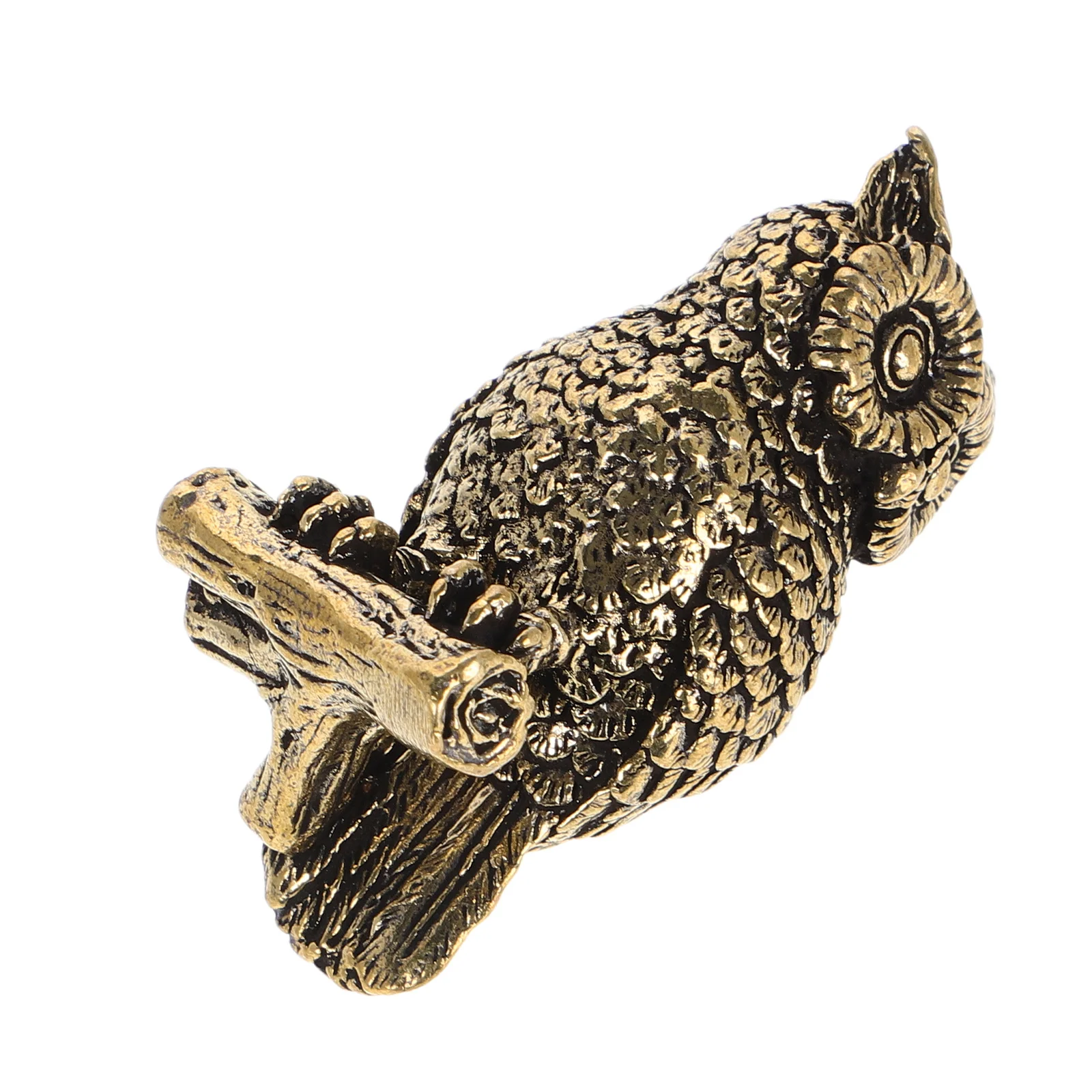 

Stable Brass Owl Statue Flat Bottom Design Delicate Simple Appearance Home Office Decor Owl Figurine Brass Craft Decor