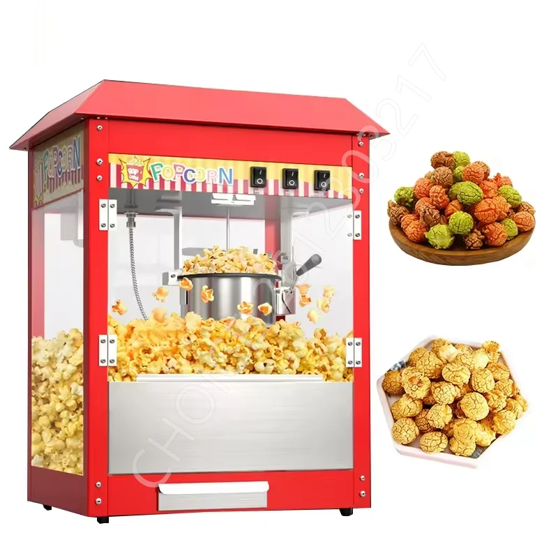 Commercial Popcorn Machine Stall Automatic Electric Popcorn Machine Flowing Popcorn Machine Cinema A Pop Corn