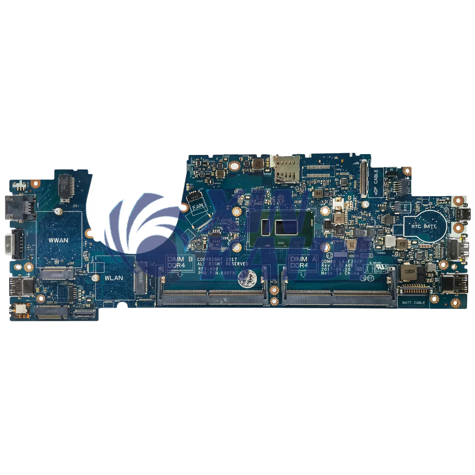 Laptop Motherboard For Dell Latitude 7530 5290 02X71H 039GGH 0WHPNW 0GRNH7 LA-F391P Notebook Mainboard CPU I3 I5 I7 7th 8th Gen