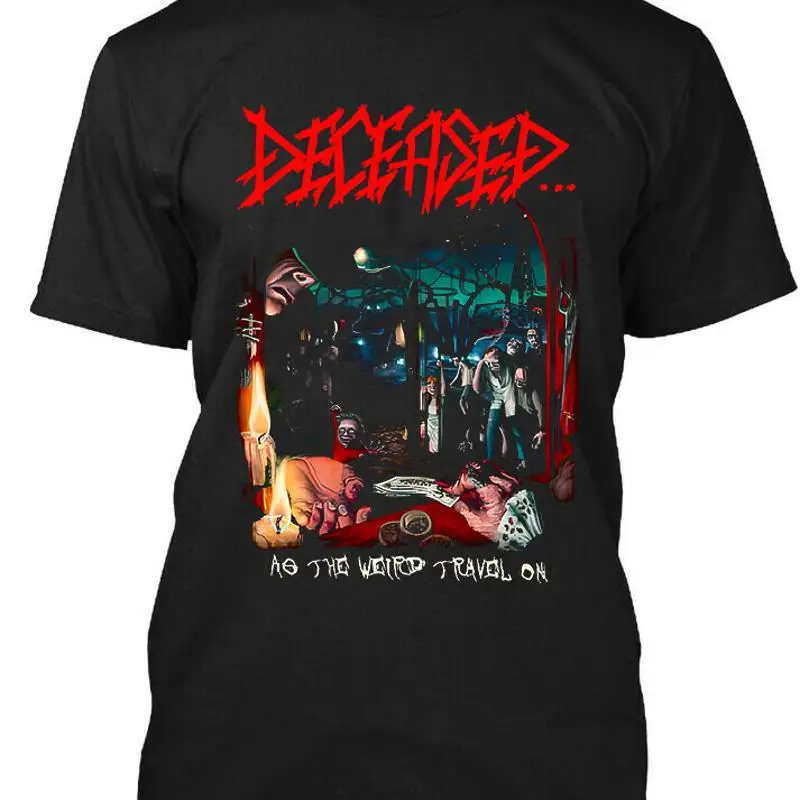 

Новая футболка Deceased As The Weird Travel On American Thrash Music, размер S 4XL