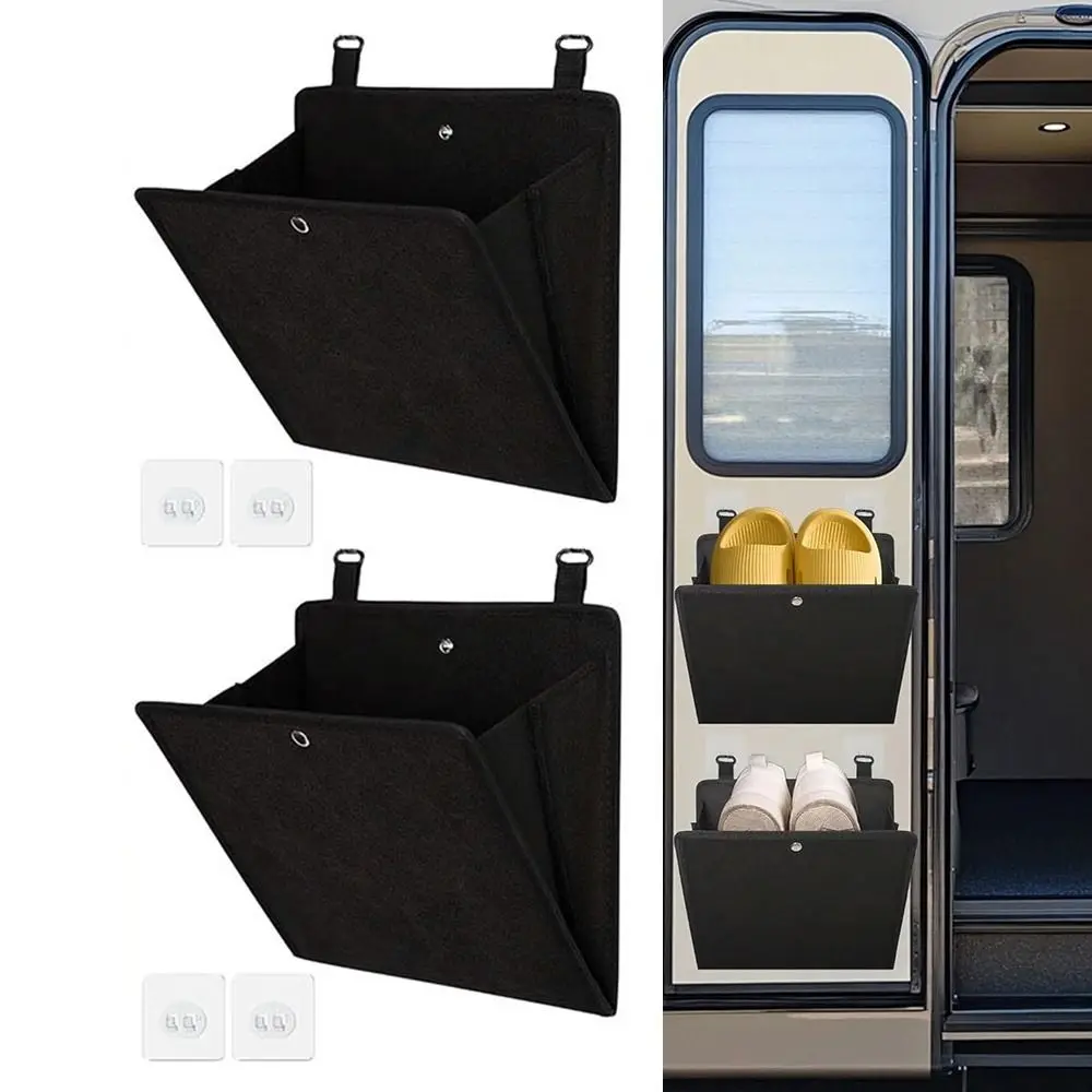 

Wall-Mounted Wall Storage Bag Oxford Cloth Fabric RV Door Shoe Rack Large Capacity Hanging Shoe Storage Rack