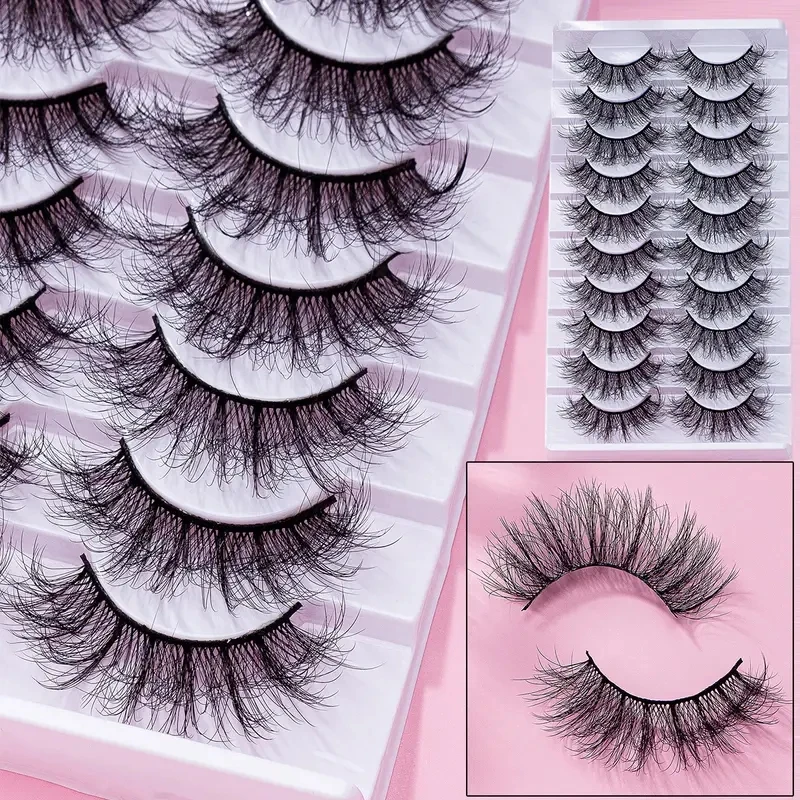10 أزواج من الرموش الصناعية الرقيقة 8D رموش صناعية طويلة وسميكة، مما يخلق مظهرًا مثيرًا وساحرًا #5