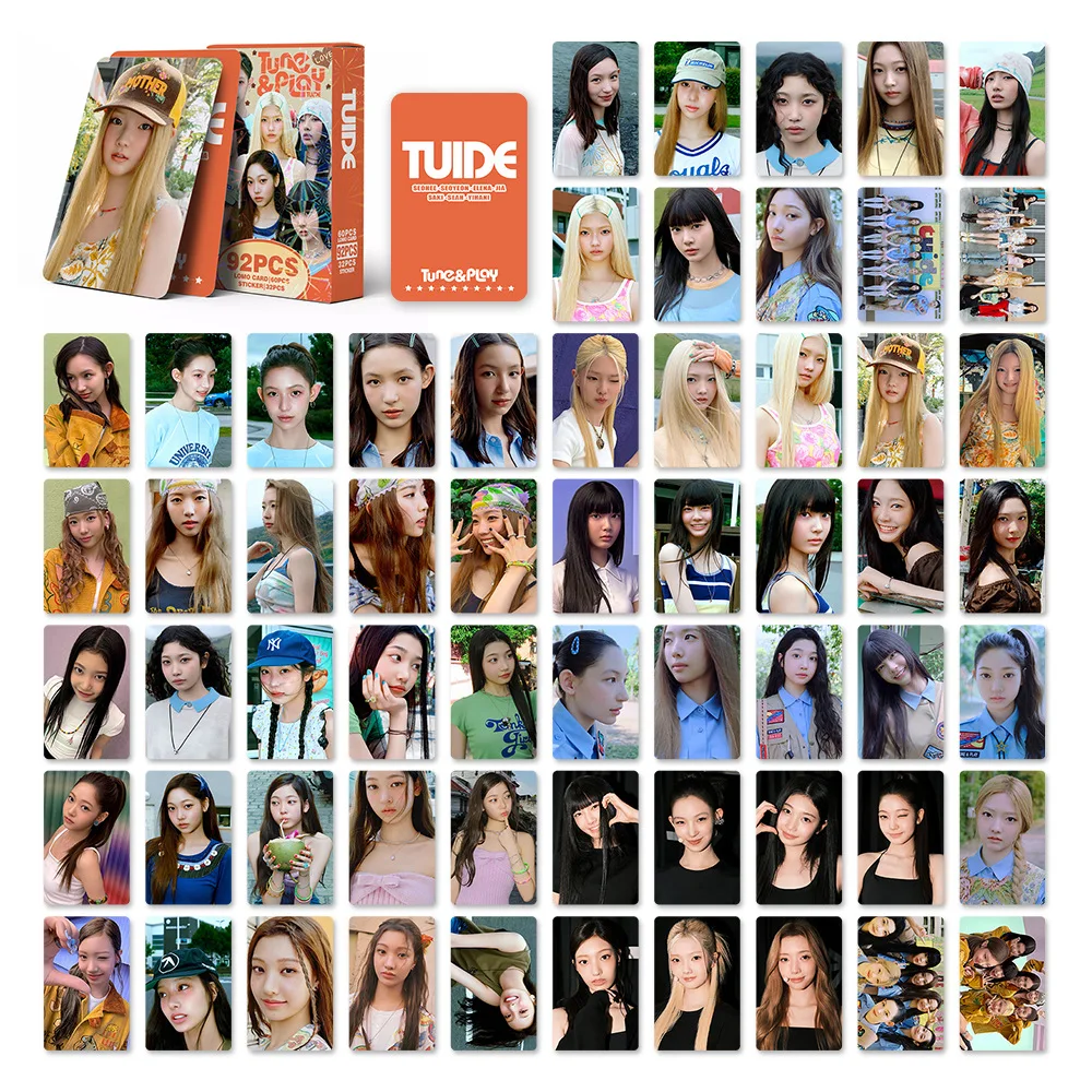 92Pcs TUIDE TUNE&PLAY Lomo Cards Photocards Stickers HD Fans Collection Cards Decorative Stickers Present Gifts