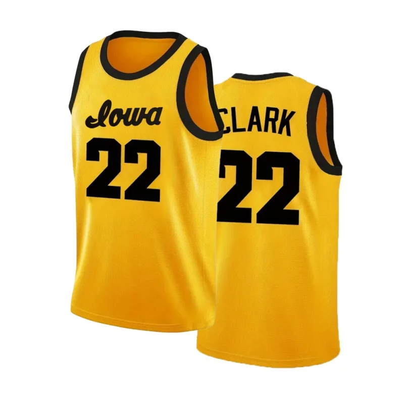 Men's Basketball Jersey Breathable Round Neck Sportswear Sleeveless Boys Training Uniform Team T-shirt New Design Tops CLARK 22