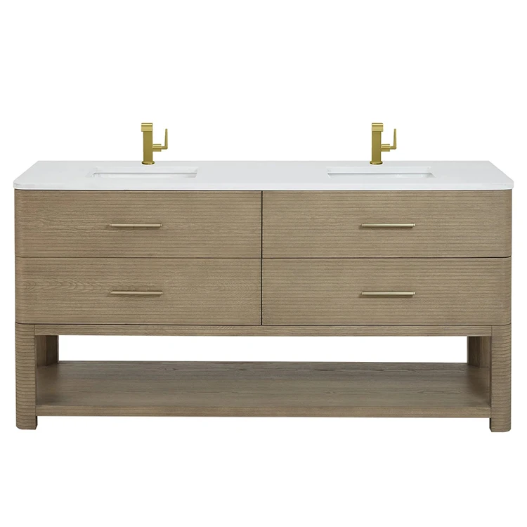 m Modern Free-Standing Bathroom Vanity Solid Oak Wood 24 36 48 60 72 84 Inch Bathroom Cabinet With Drawers m