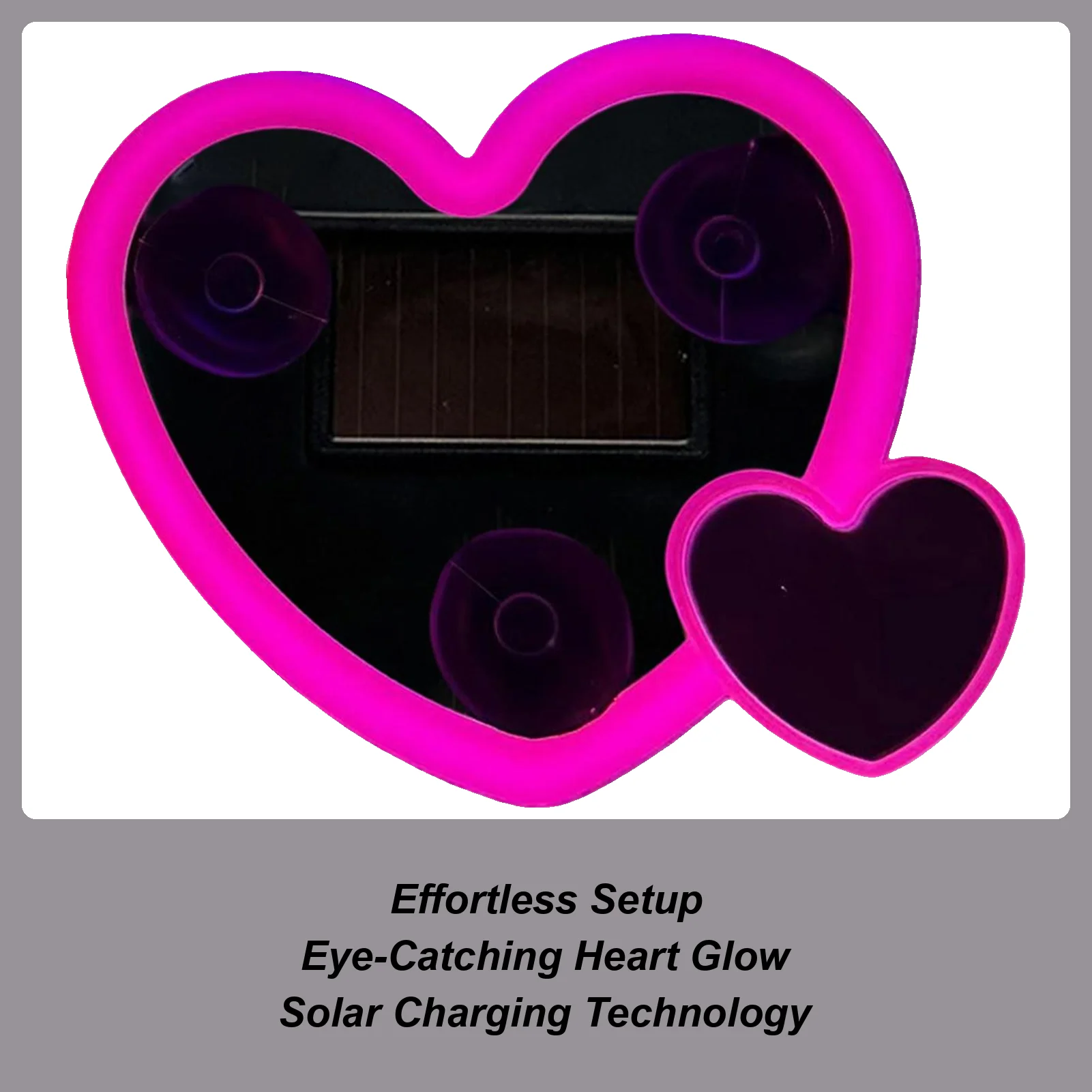 

LED Lights For Car Solar Powered Heart Window Lamp Neon Ambient Light For Triangle Window Decor Automotive Interior Truck Night