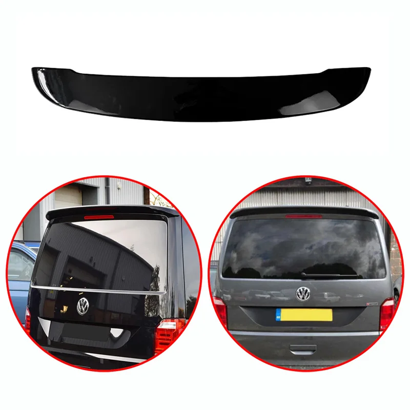 For Volkswagen Transporter T6 T6.1 2015-2019 High Quality ABS Rear Wing Spoiler Tailgate Roof Spoiler Glossy Black