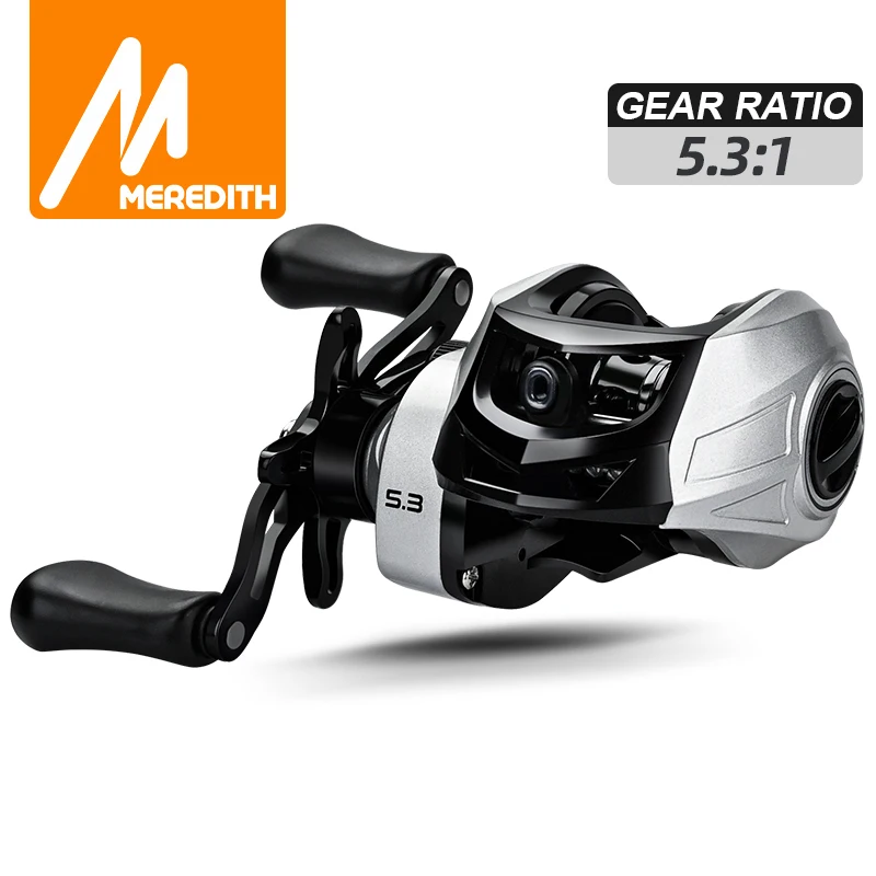 MEREDITH BR Series 8kg Max Drag Fishing Reel Professional 5.3:1 Gear Ratio Carp Baitcasting Wheel carp fishing casting reel