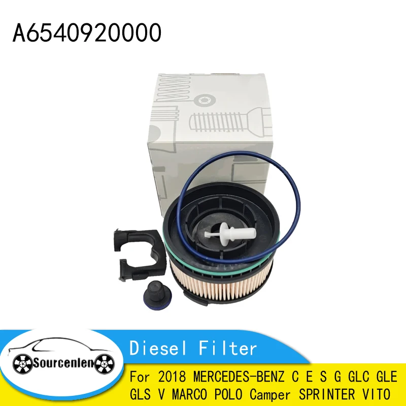 Diesel Filter For 2018 MERCEDES-BENZ C E S G GLC GLE GLS V MARCO POLO Camper SPRINTER VITO A6540920000 6540920000 6540920100