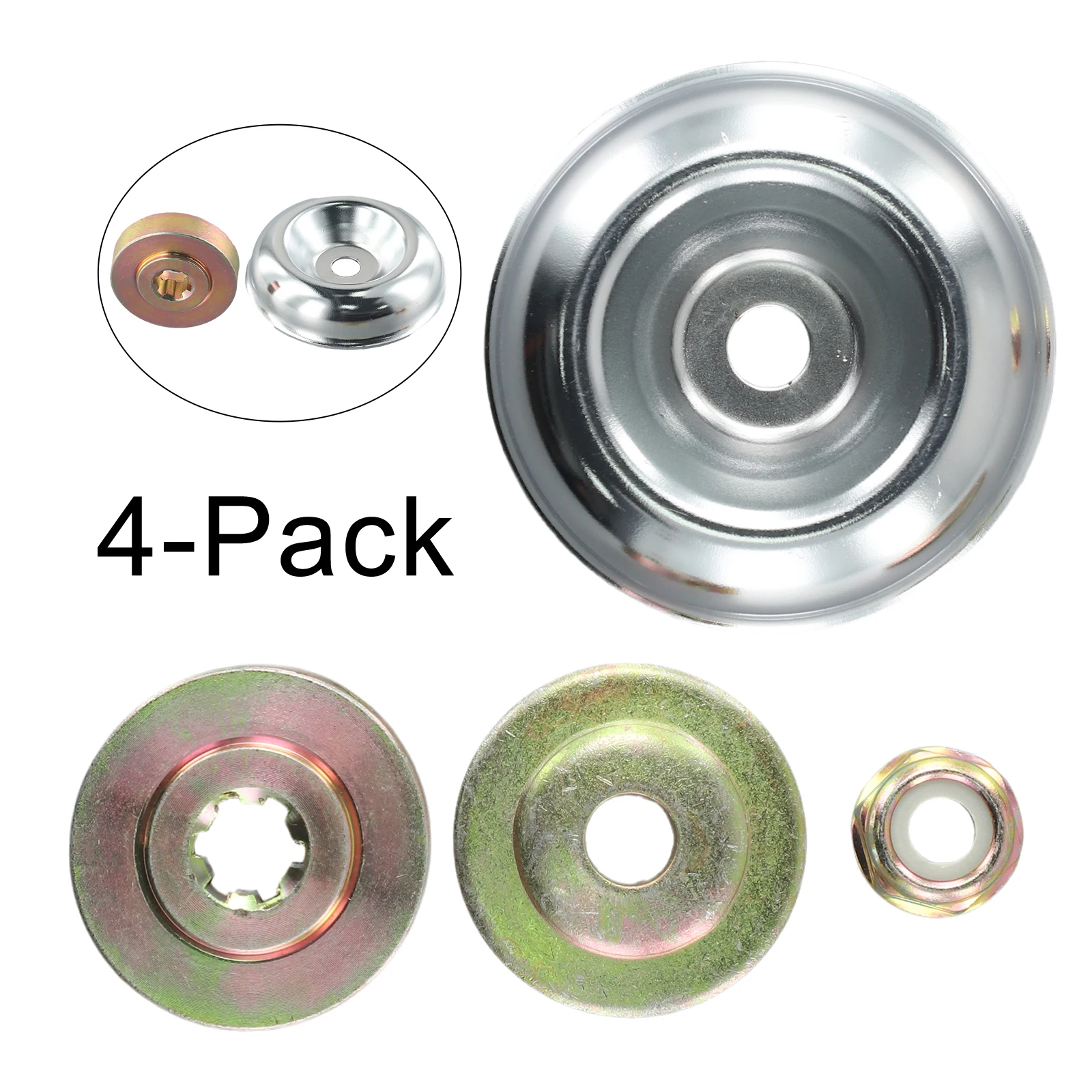 4pcs Adapter Part Kit Trimmer Head Lawn Mower Brades Brush Cutter Rider Plate Thrust Guard Washer Collar Nut For FS120 FS130 FS