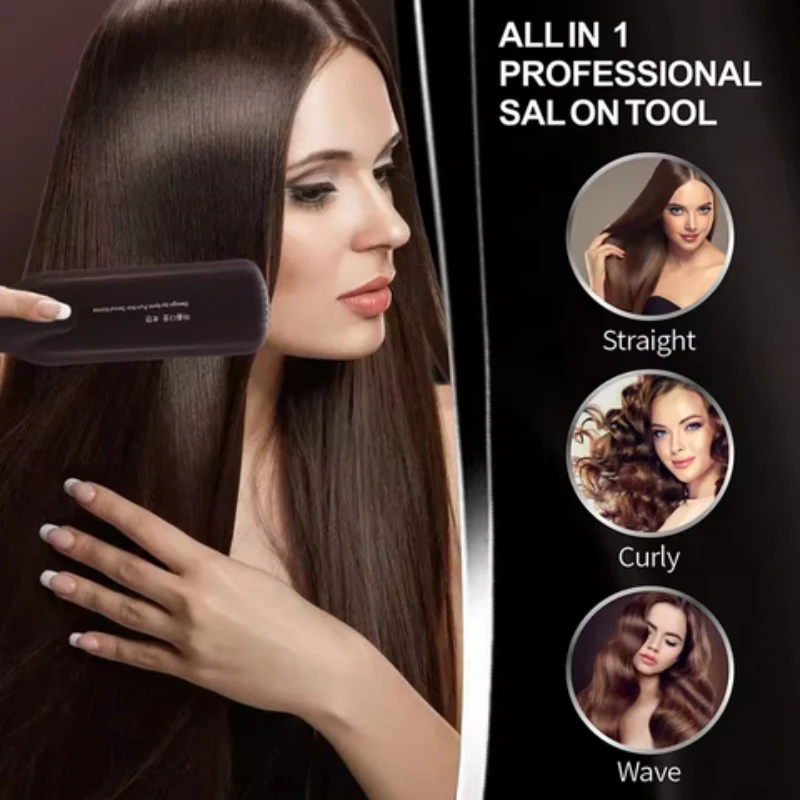 

Новый выпрямитель-плойка для волос с широкими керамическими пластинами, для кератинового выпрямления, 230°C ℃ Стайлер для быстрой укладки волос MCH