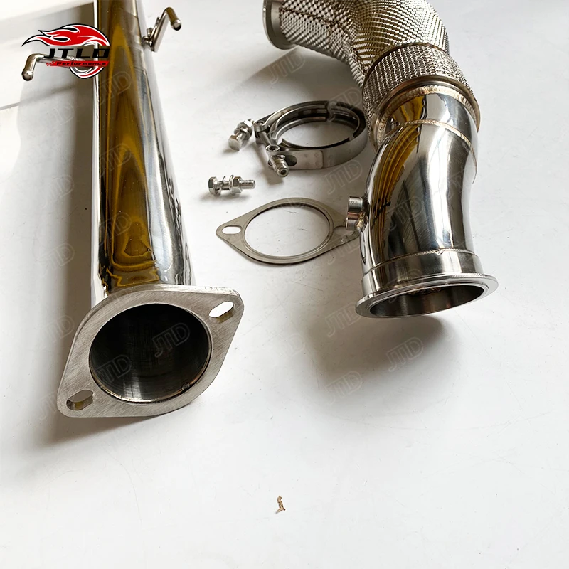Performance Downpipe For Toyota GR Yaris 1.6T G16E-GTS, High Flow Stainless Steel Front Pipe With Heat Shield Direct Fit