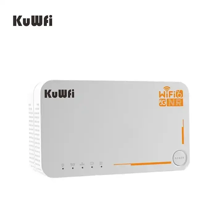 KuWFi C160 WiFi 6 CPE Router Dual Band 3000 Mbps WIFI Router 4000 mAh Wifi Roteador 128 Gebruikers Alle Sim Ondersteuning Router 5G Draagbare