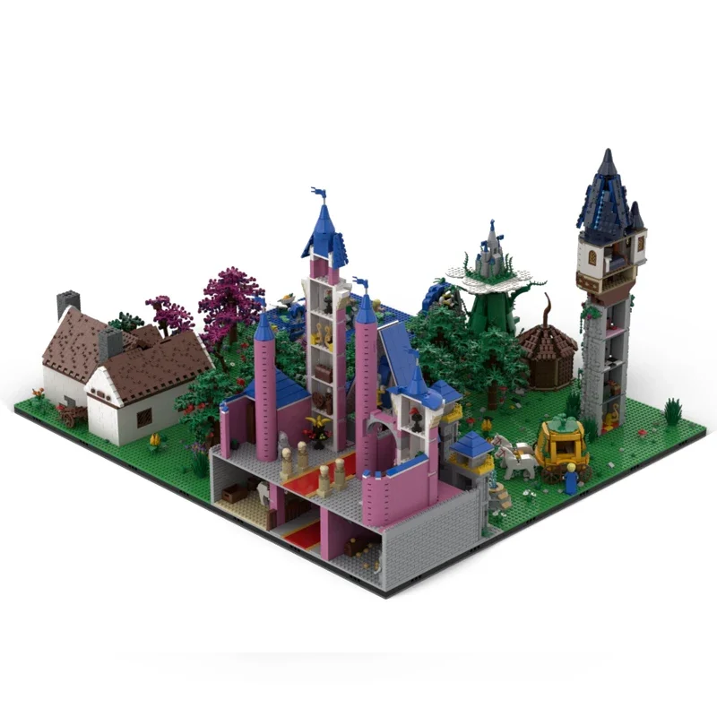 symoc Classic fairy tale theme block kit Create bastion building Featured ancient castle modular Playground toy Amusement park