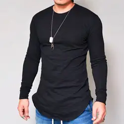 Men Cotton Thin T-shirt Autumn O Neck Long Sleeve Bottoming Top Street Men Long Sleeved T-shirt Casual Slim Fit Cotton Pullover