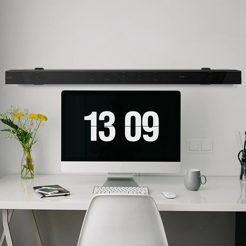 2Pcs Soundbar Stand Universal Anti-Slip Metal Sound Bar Wall Mounting Holder For Home