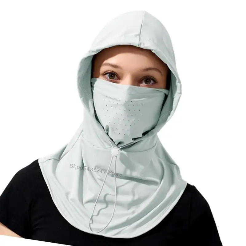 Zon blokkerende gezichtsmasker hoed comfortabele nekdekking hoed voor wandelen en hardlopen H7EF