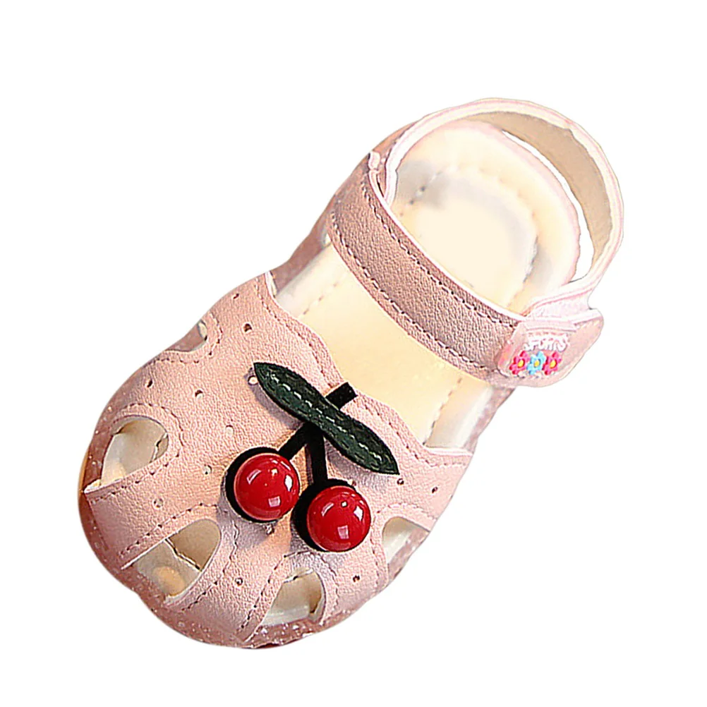 

Cherry Sandals for Infant Girl Beach Toddler Girls Breathable Summer Shoes