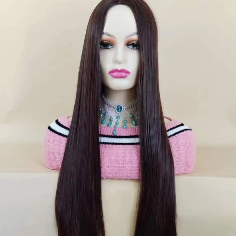 العالمي Wig7010cm أسود طويل مستقيم الشعر الجزء الأوسط زي القديم أنيمي قتل تشيان مو نفس النمط للجنسين واقعية Hairpiec #4