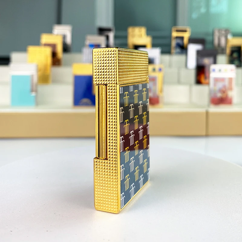 

Langsheng Pure Copper Lighter Customizable High-End Steel Sound Grinding Wheel Vintage Inflatable Gift for Boyfriend