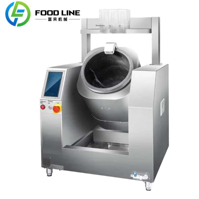 Equipo de cocina comercial Wok inteligente completamente automático para fideos de arroz frito, máquina de cocina robótica