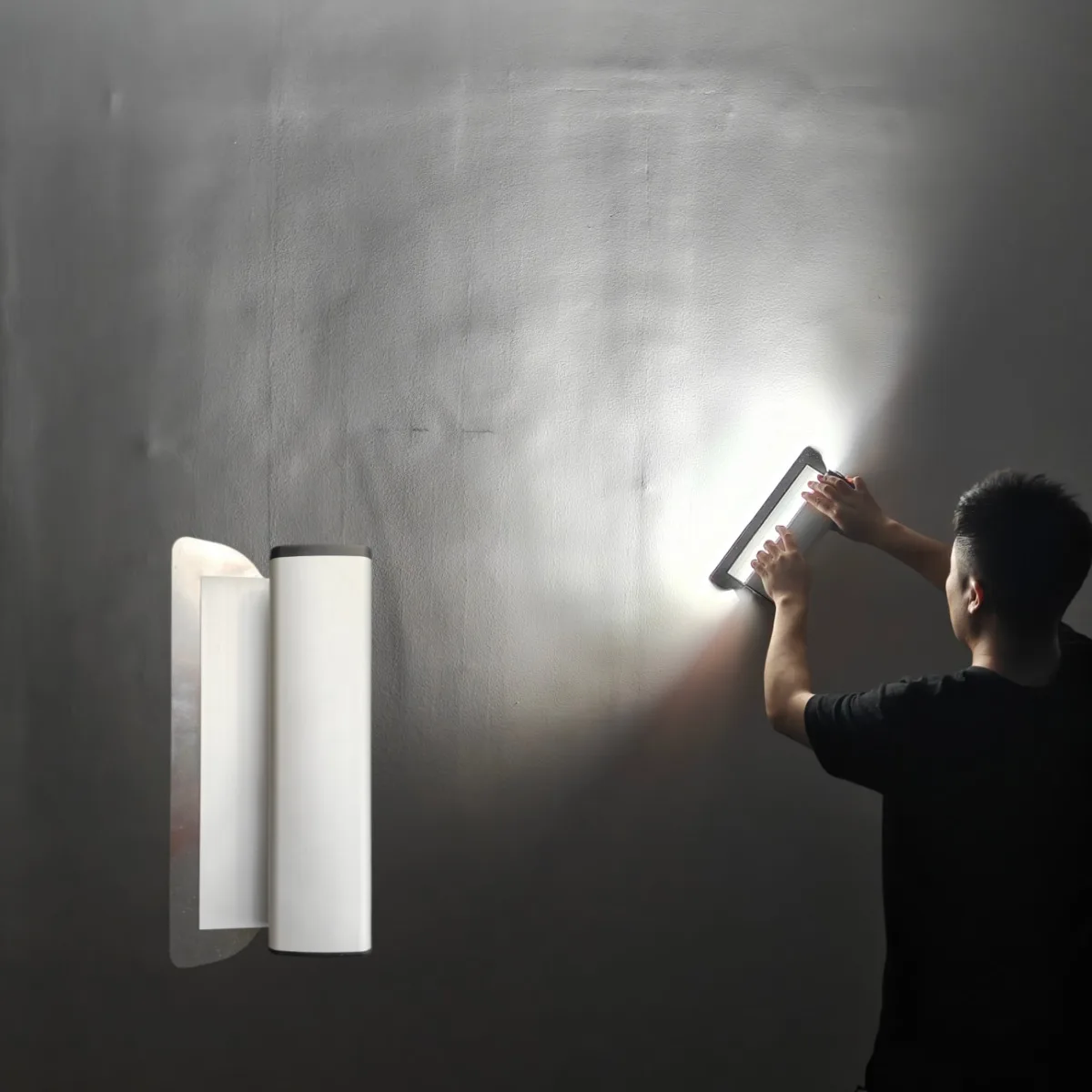 30cm with Leveling Lamp Drywall Skimming Blade Smoothing Spatula Putty Scraper Stainless Steel Knife Finishing Trowel Tools