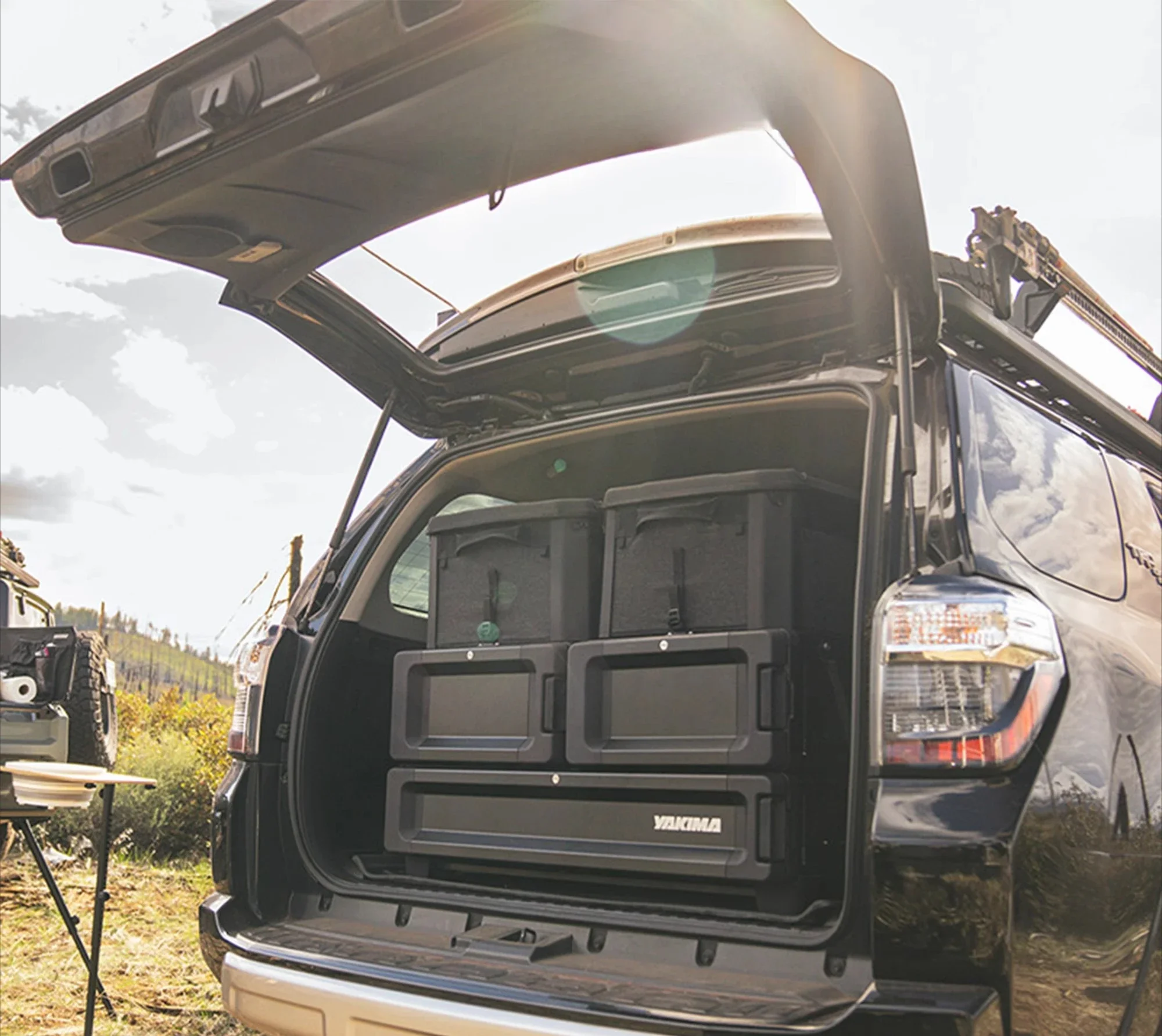 Car drawer trunk storage tools suv bed car self-driving car camping