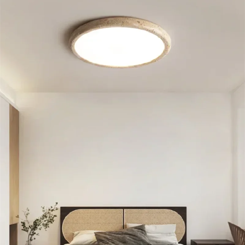 Modern Round Stone LED Ceiling Light 220V for Korea Living Room IoT Lighting Interior Style Lamp