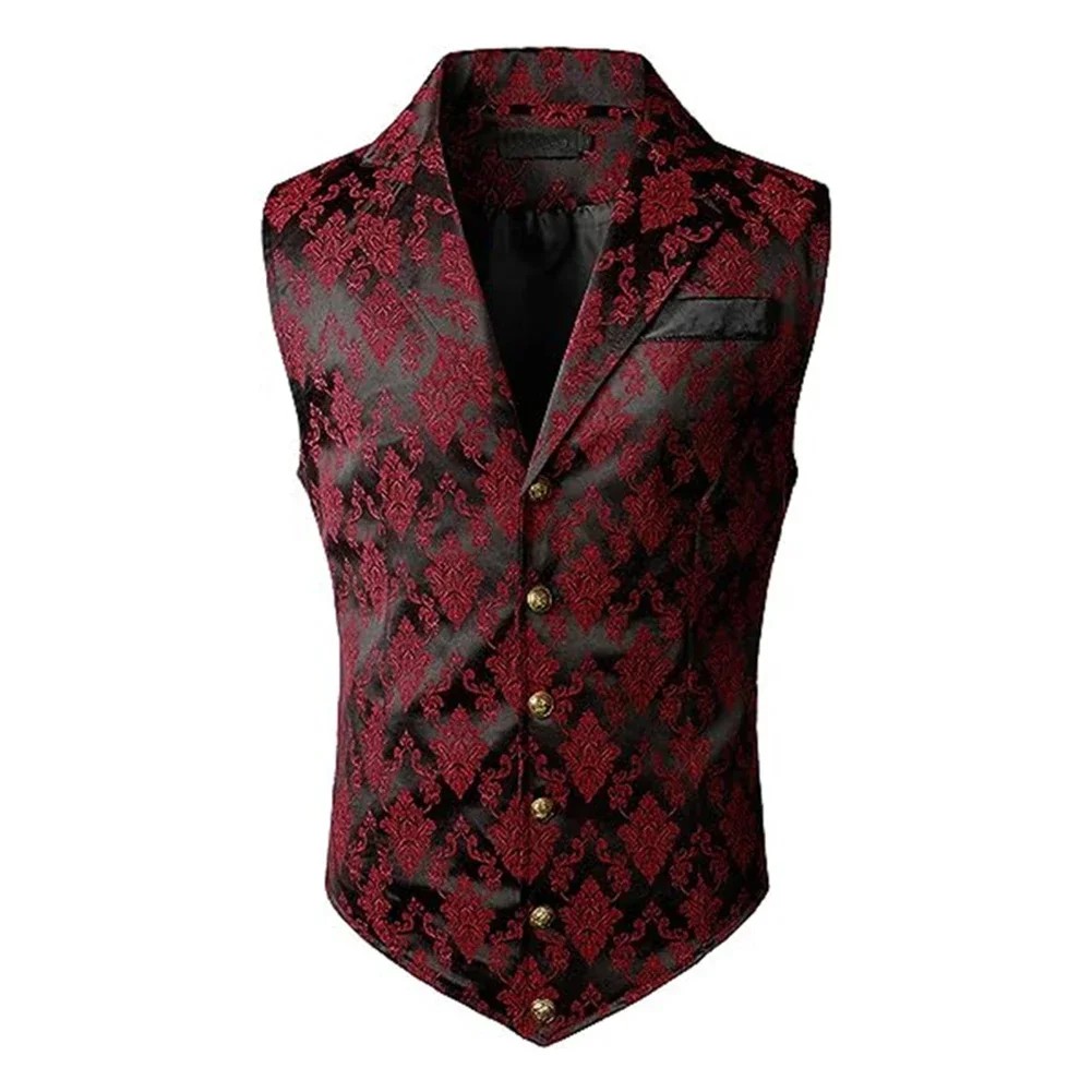 Comfy Comfortable Mens Waistcoat Mens Vest Button V-Neck Vest Daily Breasted Suit Waistcoat Decorative Pattern