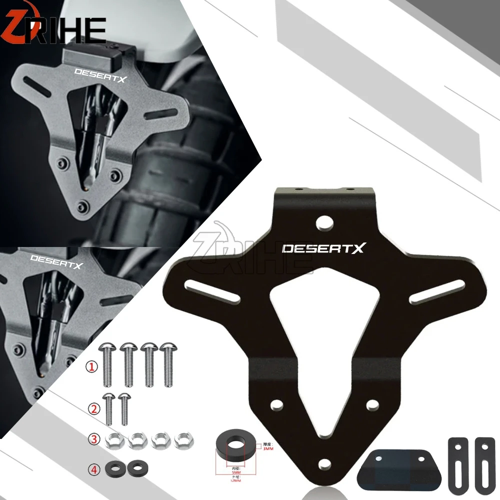 

Motor Accessories DESERT X desert x 2026 2025 2024 2023 2022 Aluminium For Ducati DesertX Desert-x License Plate Bracket Holder