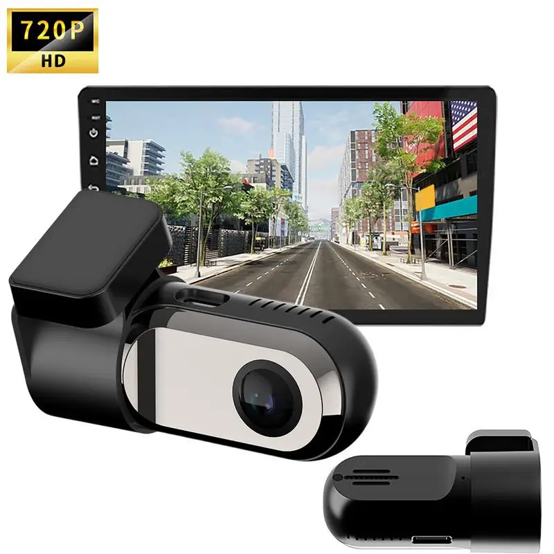 Front Dash Cam Car HD Night Vision Driving Recorder USB Free Installation Car Large Screen Recording Camera Car Accessories