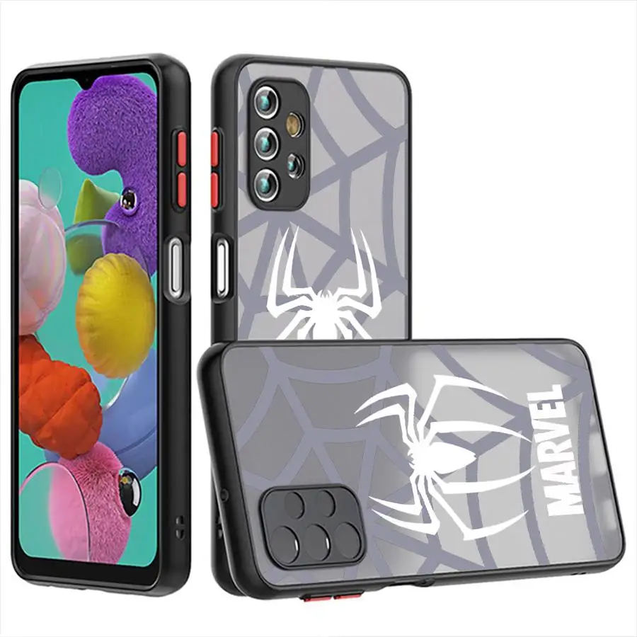 Marvel homem aranha legal logotipo caso de telefone para samsung galaxy note 20ultra 8 9 10lite plus a52s a21s a71 a51 a31 a70s a50s a30s a05s