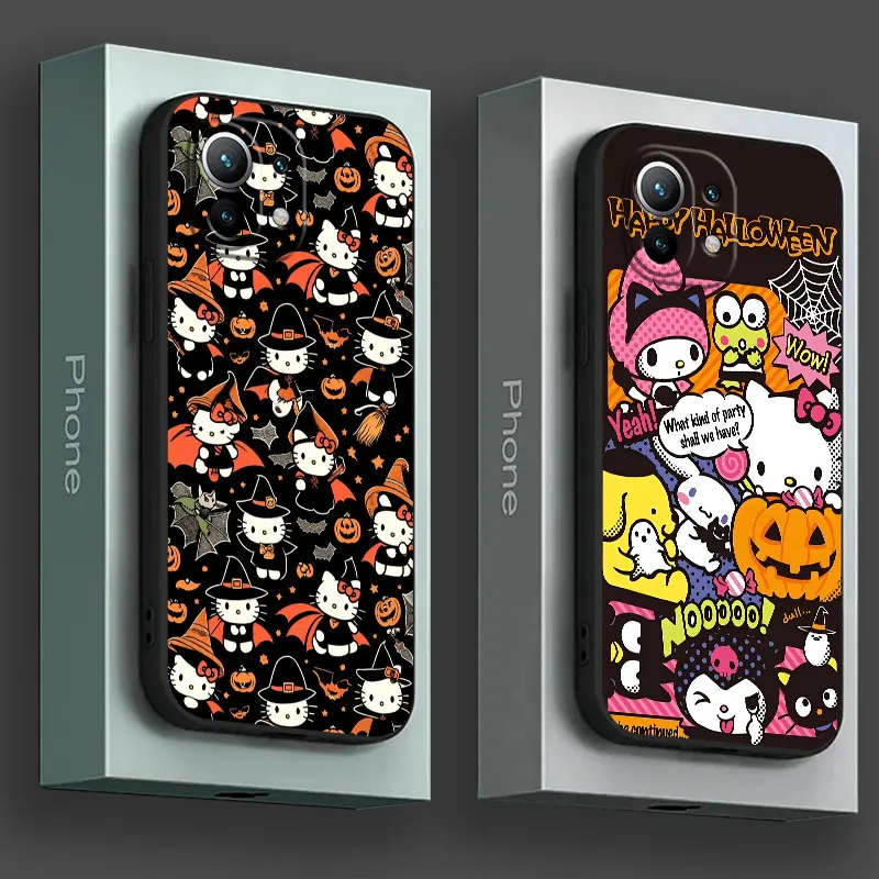 

Halloween Sanrio Hello Kitty Cute Phone Case For Xiaomi Mi 14T 13T 11T 10T Pro 11 Lite 15 Ultra Poco X7 F7 Pro X3 X6 M7 F6 Cover