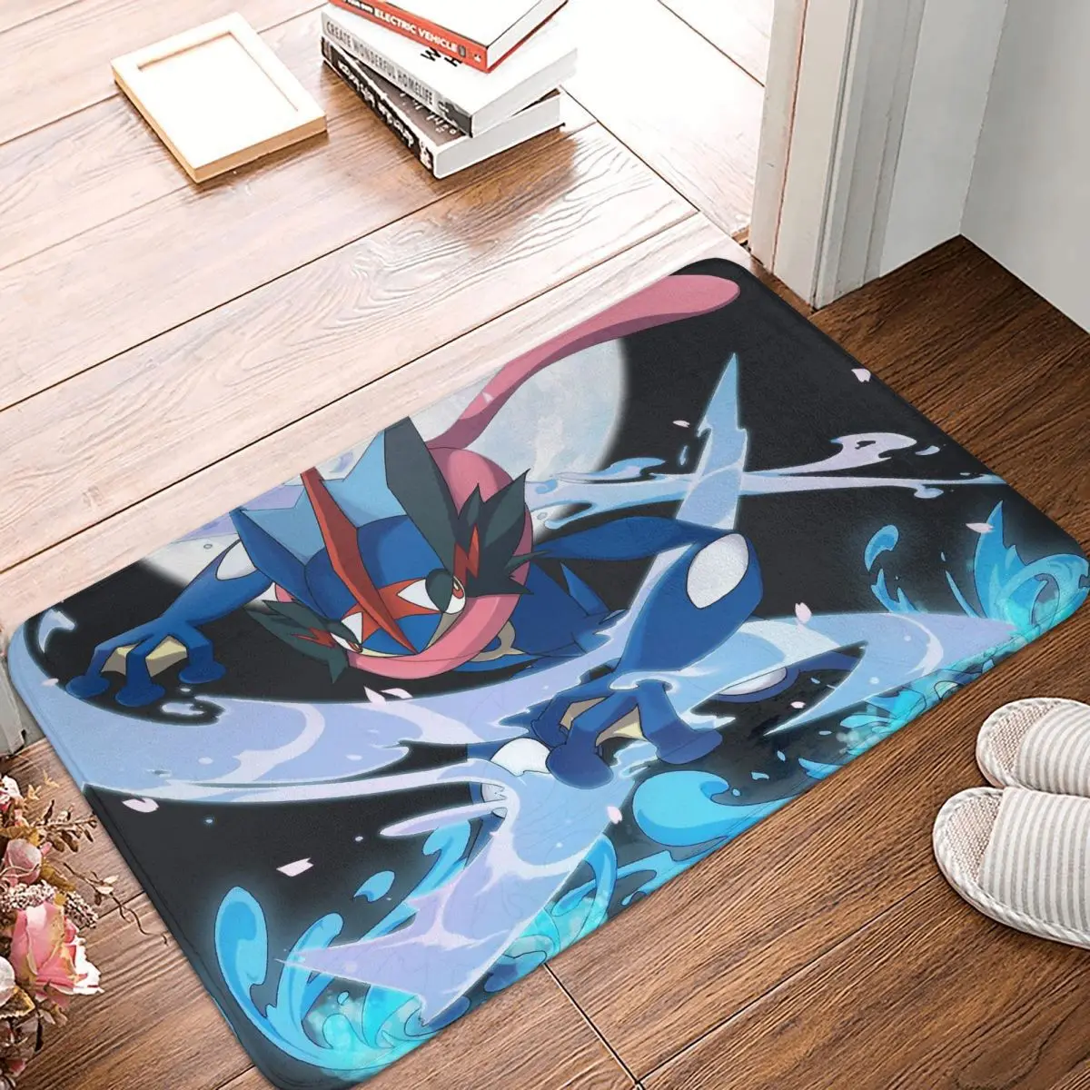 Pokemon Anti-Slip Doormat Kitchen Mat Japanese Cartoon Game Koga Ninja Hallway Carpet Welcome Rug Bedroom Decor