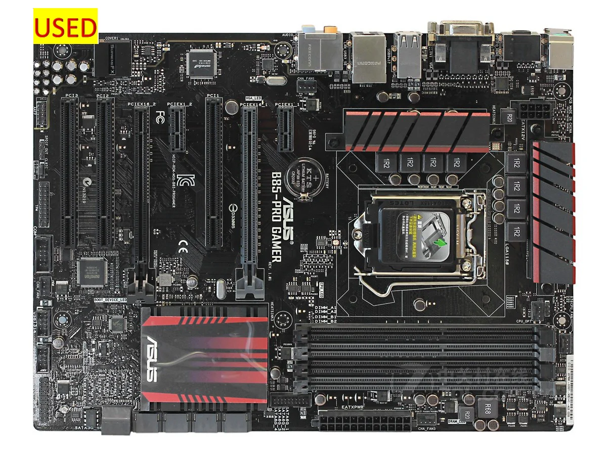 Asus B85 PRO GAMER 데스크탑 마더보드 소켓 LGA 1150 i7 i5 i3 DDR3 32G SATA3 USB3.0 ATX 원래 분해 중고