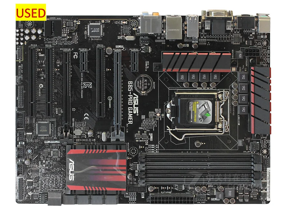 Asus B85 PRO GAMER 데스크탑 마더보드 소켓 LGA 1150 i7 i5 i3 DDR3 32G SATA3 USB3.0 ATX 원래 분해 중고 썸네일 5