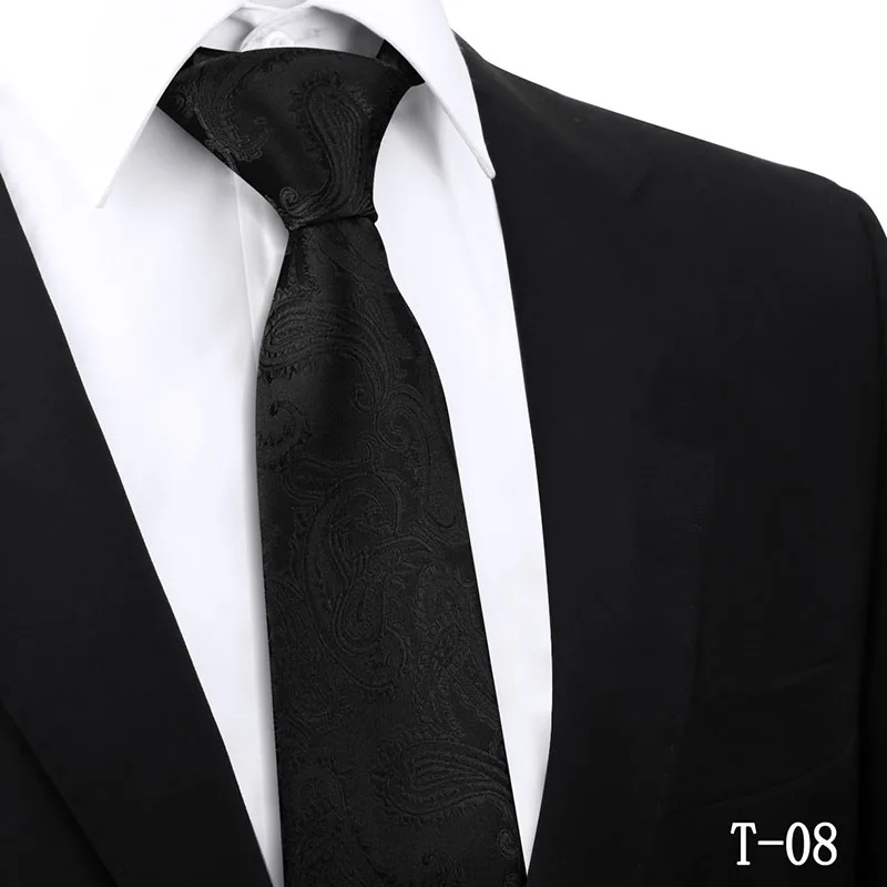 ربطة عنق واسعة من البوليستر الحريري من قماش الجاكار المخصص الكلاسيكي الرسمي الصلب ربطات عنق مخططة باللون الوردي مجموعات ربطات عنق منسوجة يدويًا #5