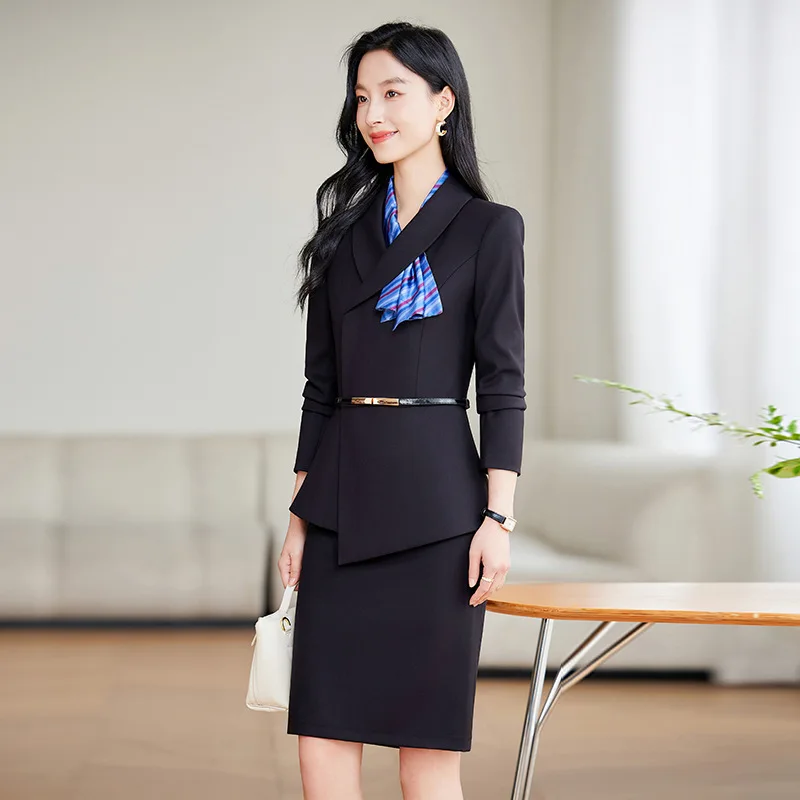 Work Clothes Business Temperament Women's Spring and Autumn Formal Wear Hotel Manager Front Desk Jewelry Shop Workwear Business