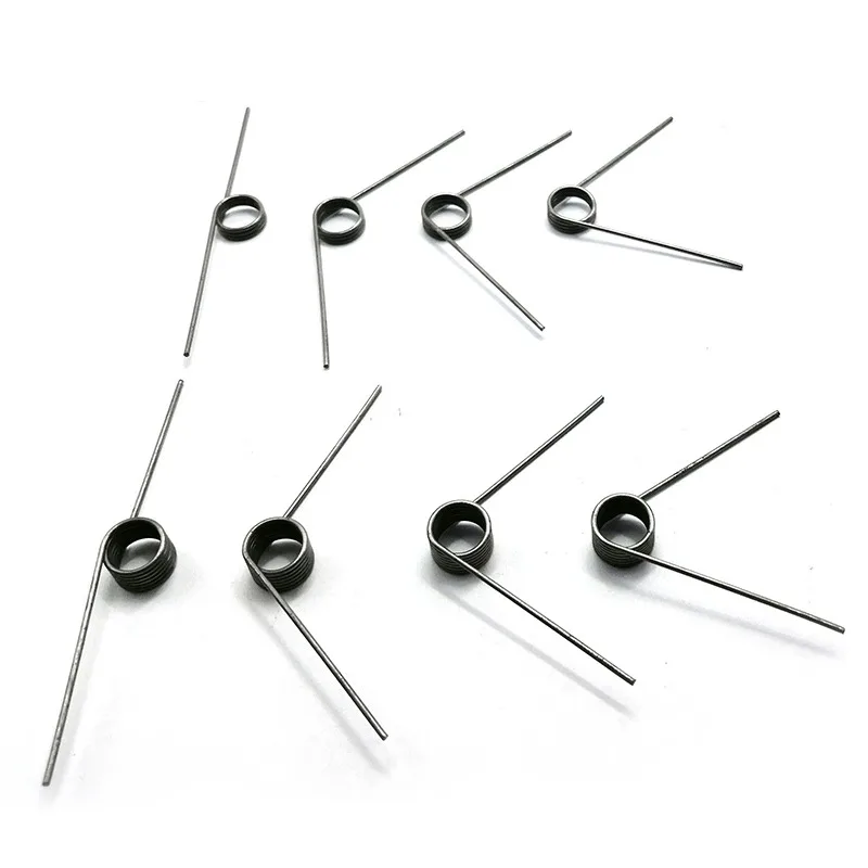 65Mn 스프링강 정밀 비틀림 스프링 와이어의 직경은 0.4mm이며, 변형은 60입니다. ° , 90 ° , 120 ° 및 180 °