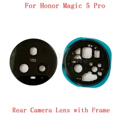 Back Camera Lens Glass with Frame Holder For Honor Magic 5 Pro Rear Camera Lens with Frame Repair Parts