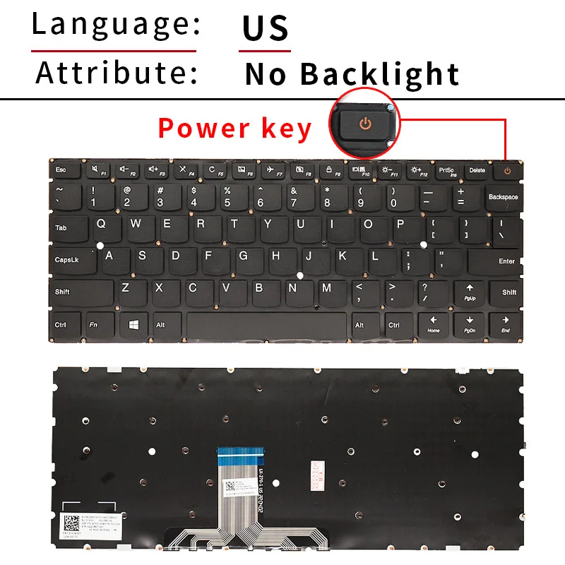 Teclado para portátil Lenovo IdeaPad 710S-13 710S-13IKB 710S-13ISK Air 13 Pro 13,3, nuevo, EE. UU.