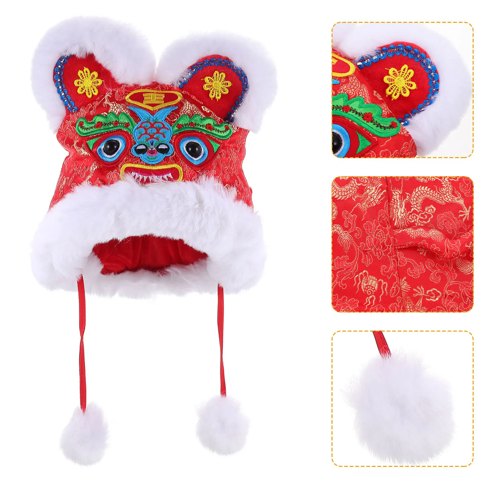 احتفالي للأطفال النمر سنة قبعة السنة الصينية الجديدة حفلة صور الدعامة الدافئة لطيف أغطية الرأس عيد ميلاد الديكور فكرة هدية عيد #6